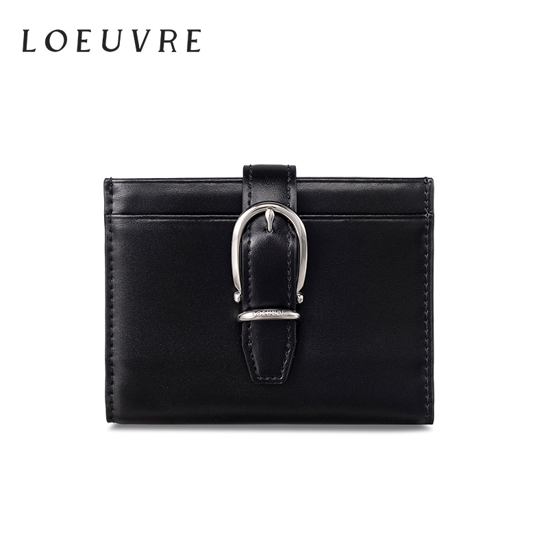 loeuvre牛皮卡包钱包多卡位