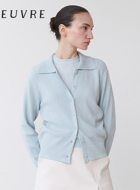 loeuvre粗花呢针织短袖开衫套装25春新款女翻领长袖上衣SS5SD144