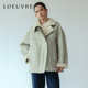 加厚上衣女 loeuvre郑丽媛同款 羊羔毛机车外套25秋冬新品 SM5WJ403