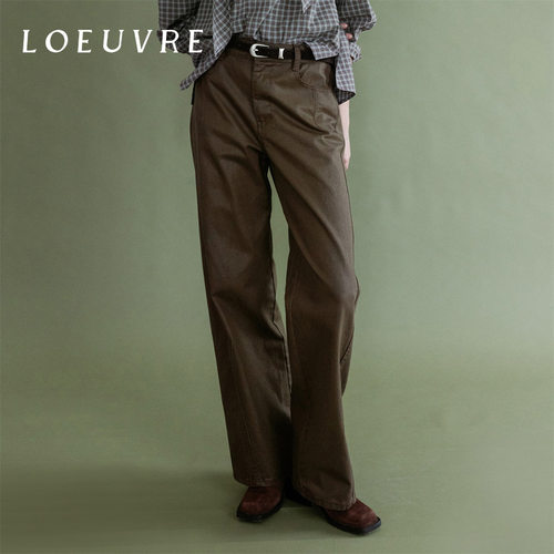 loeuvre牛仔裤女宽松直筒版型