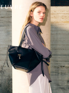 loeuvre单肩手提包女流苏牛皮包包大容量托特包FA5SB319