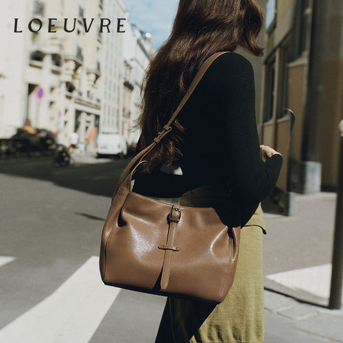 loeuvre郑丽媛同款单肩包复古