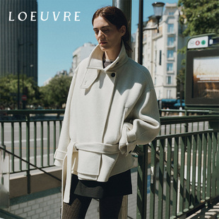 立领外套女SW5WH407 全羊毛大衣25秋冬新款 loeuvre郑丽媛 多贤同款