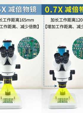 WD165 0.5X减倍镜头体视显微镜广角物镜大视野高眼点减倍物镜
