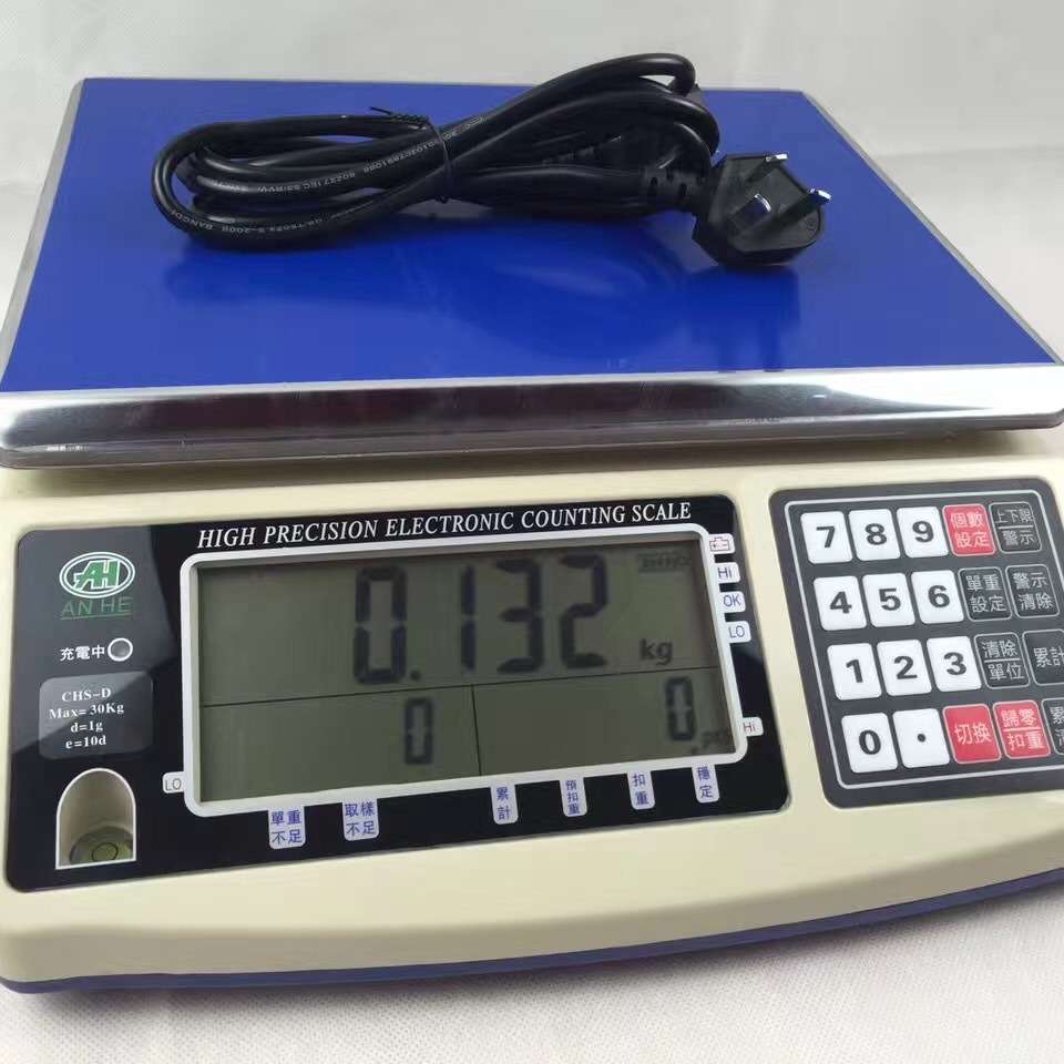 CHS-D大屏幕高精度电子桌秤30/kg6kg/0.1工业计数桌面秤