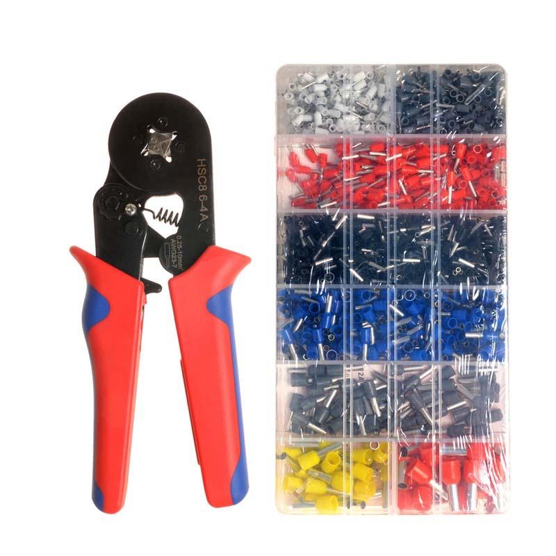 6-4A管型接线端子压线钳多功能压接钳冷压工具三挡调节0.08-10平