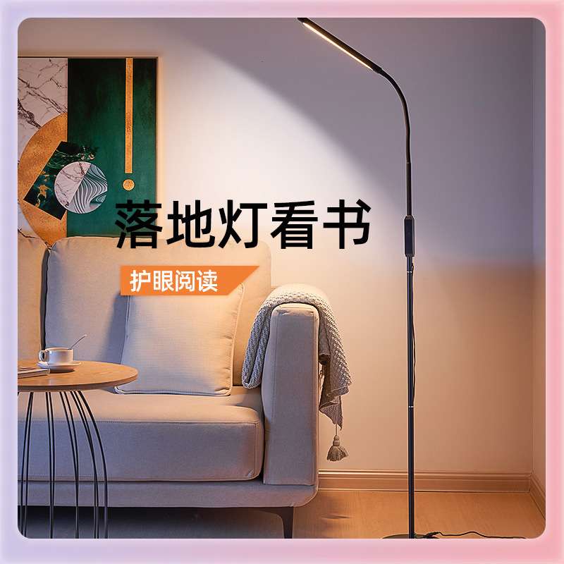 W9YX落地灯学习客厅沙发卧室床头台灯护眼站立式阅读2024新款