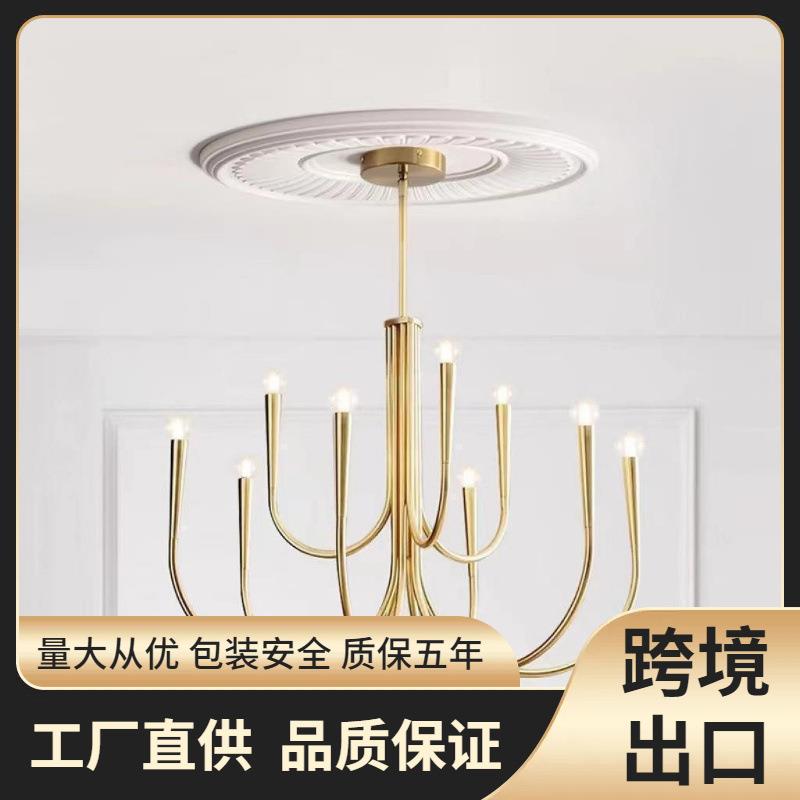 法式轻奢客厅吊灯中古轻奢美式法式复古卧室设计师款蜡烛餐厅吊灯