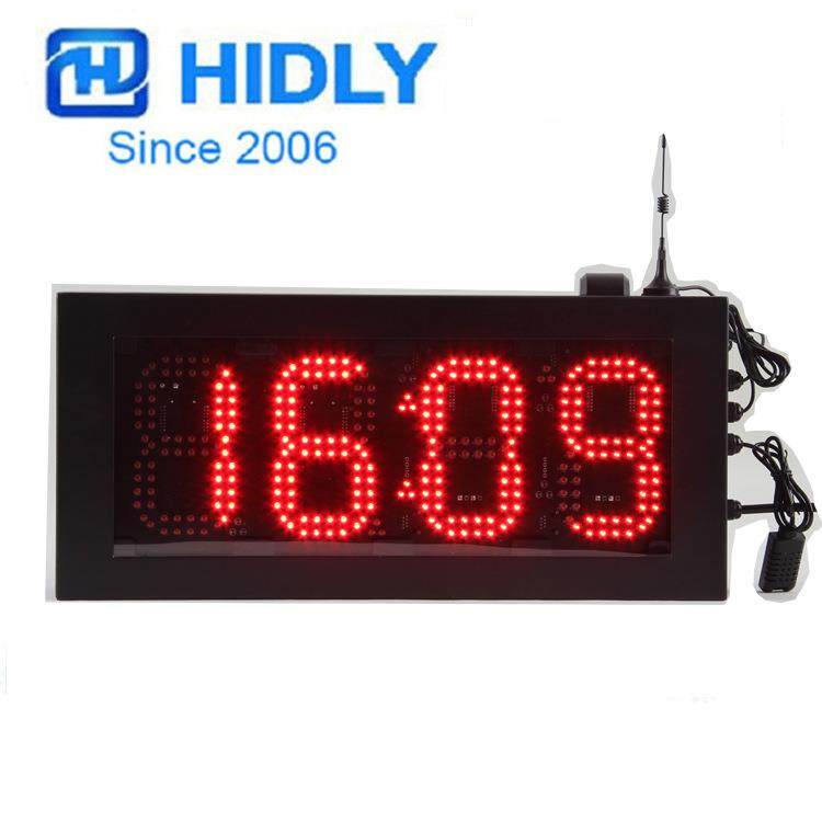 东莞厂家制作8寸户外红色时间温度显示屏LED数字屏