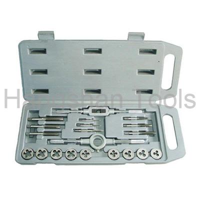 20件丝锥板牙组套 20pc成套手用板牙扳手公制组合套装五金工具