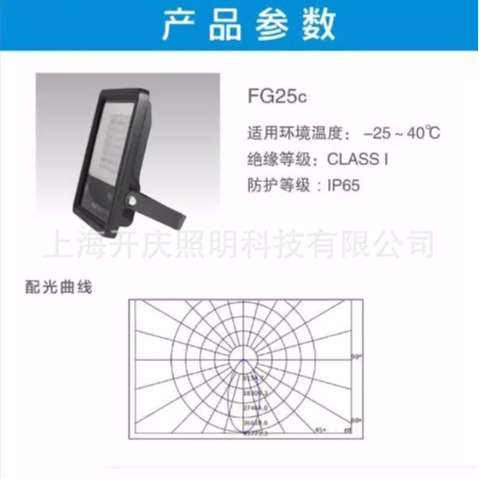 上海世纪亚明/LED灯投光灯泛光灯 室外球场 亚牌FG25C/ 50W 5700K