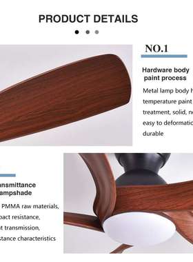 现代家居装饰56英寸ABS叶片Ceil风扇遥控Bldc发光二极管吊扇灯和