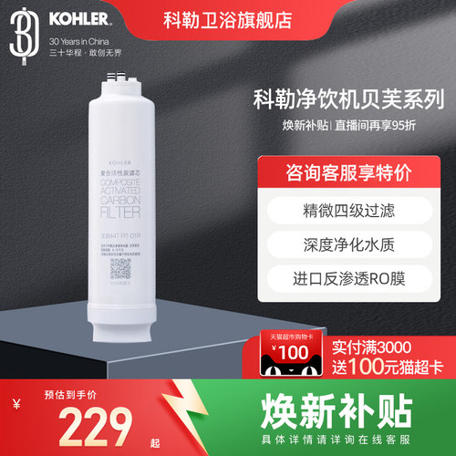 科勒净水器滤芯30844T