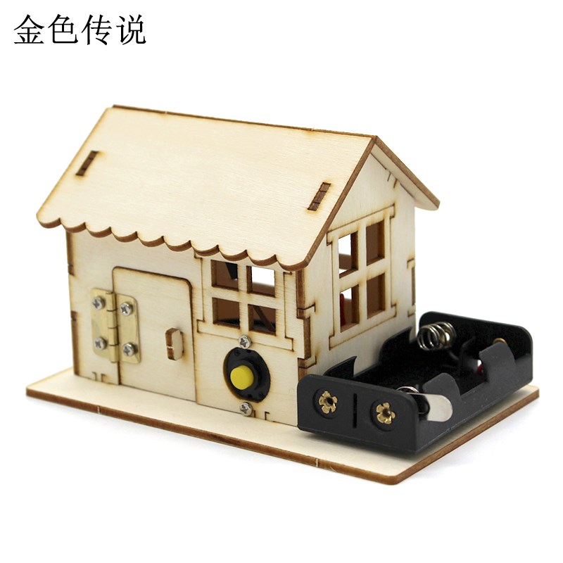 速发[YM]音乐门铃小屋1号小学生拼装器具科学实验套件科技小制作