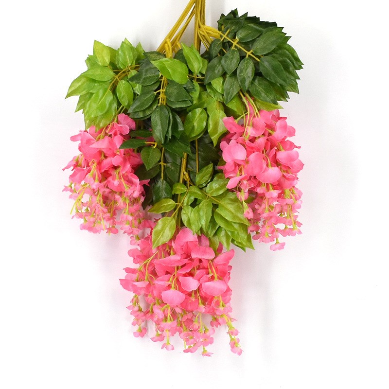 速发加密紫藤花豆花枝紫藤条婚庆装饰拱门吊顶塑料花壁挂