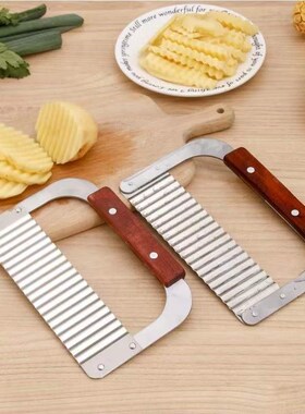 速发不锈钢薯牙土豆波浪刀切条器专业波浪刀切狼条切用土豆商花土