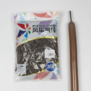 速发花车260长加魔术气球绿2克条厚肤色透明风束造型编织装饰