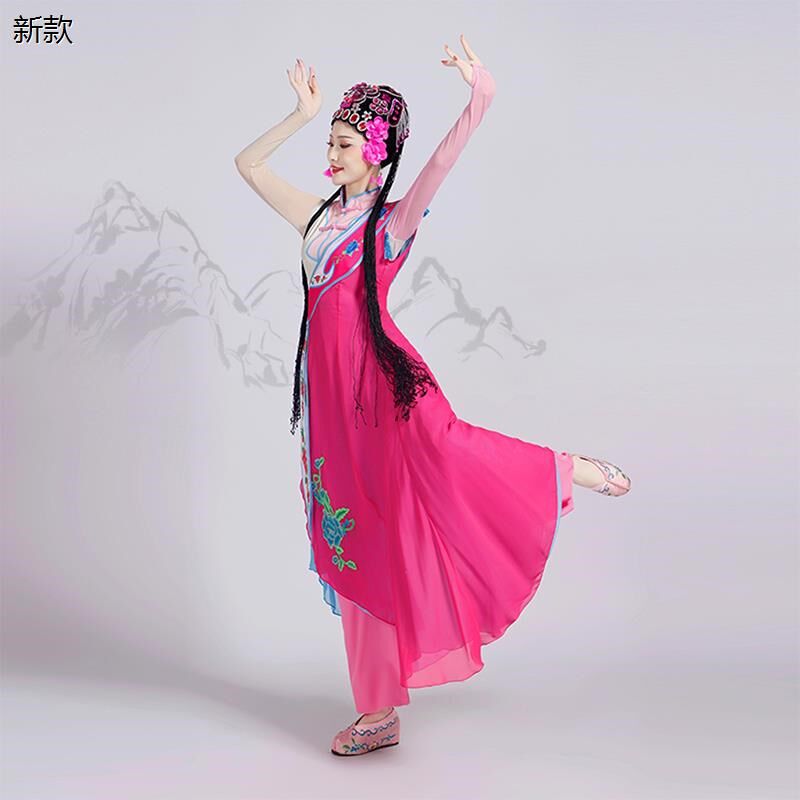 速发粉墨花旦演出服俏花旦戏服赤伶舞蹈服成人梨园京剧戏曲表演服