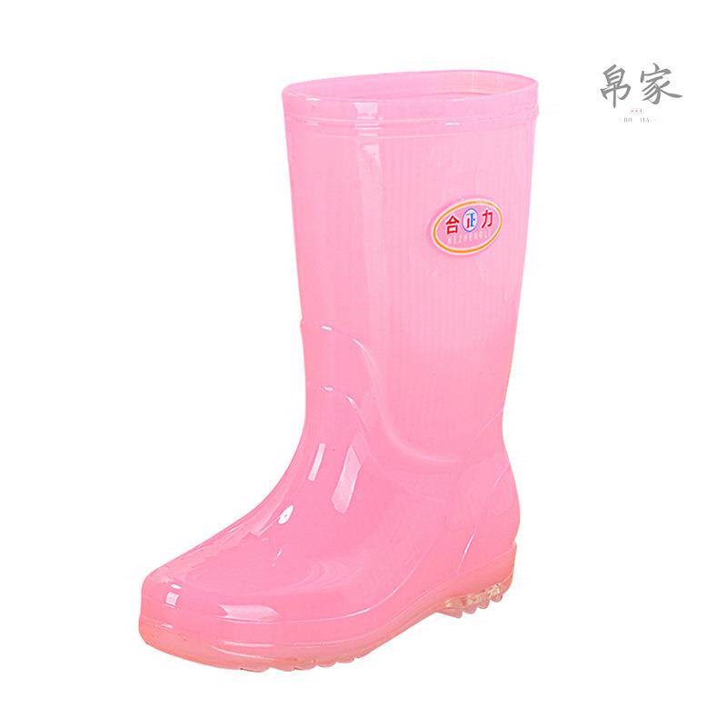 速发防滑短筒胶鞋雨鞋四季胶靴果冻防水鞋透明中筒塑料洗衣套鞋