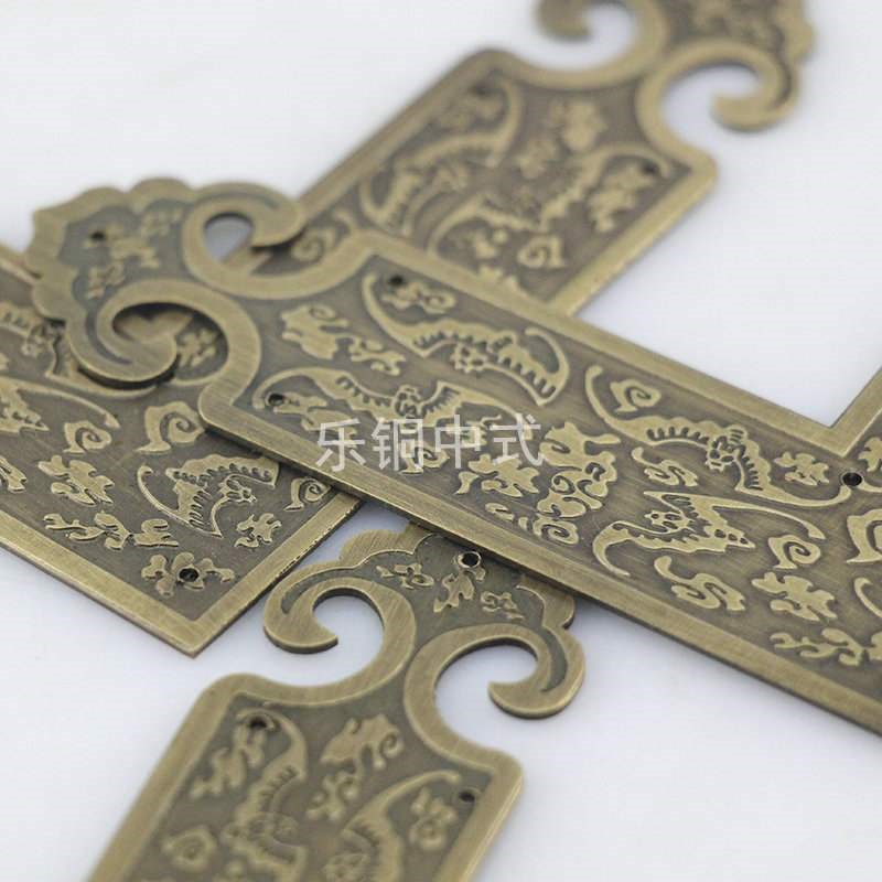 速发黄铜仿古装饰包角 仿具五金配件 黄铜蝙蝠祥云铜角片