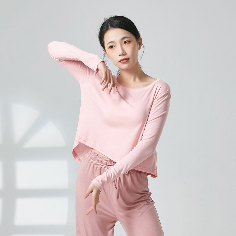 速发现代舞练功服上衣宽松薄款透气罩衫古典舞服装长袖舞蹈服新款