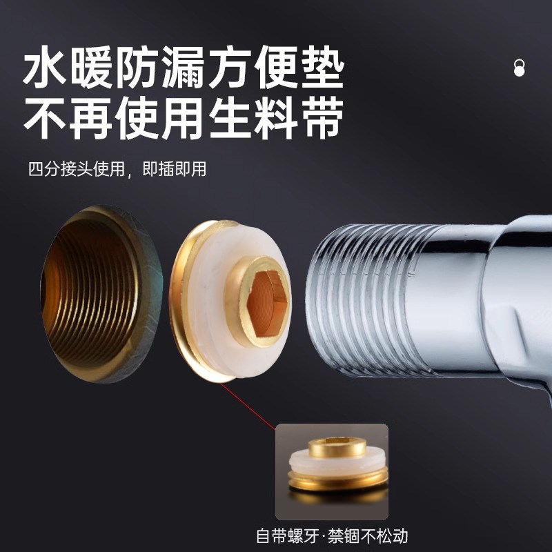 速发免生料带硅胶垫片黄铜密封圈生胶带替代品防漏配件