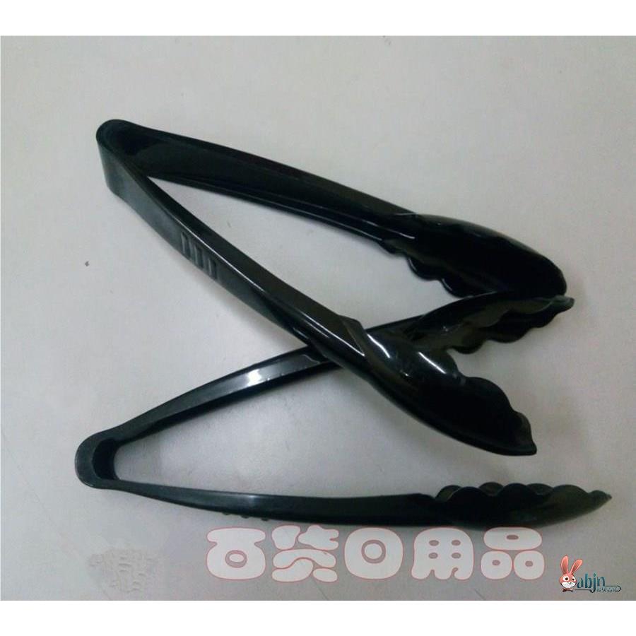 速发一次性塑料夹黑色面包蛋糕夹烘焙工具饼干西点自助餐夹子