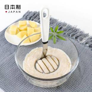 日本进口不压土豆泥器锈钢泥器家用婴儿辅压食泥芋捣碎器