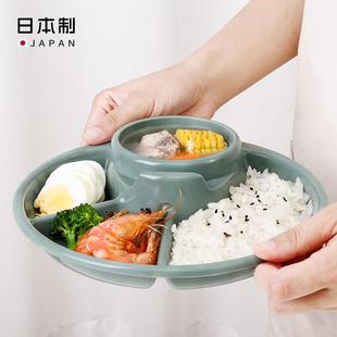 日本进口分格盘塑料野炊盘学生儿童盘餐烤盘宝宝餐烧盘