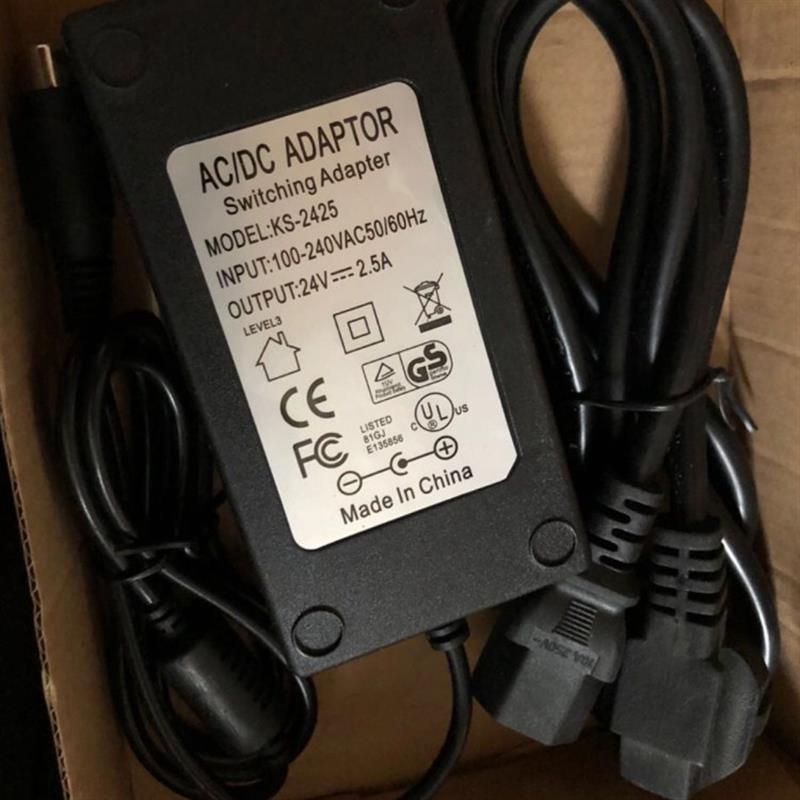 Zenpert条形码打印机4T200 4T300电源适配器24V2.5A 3A充电器送线