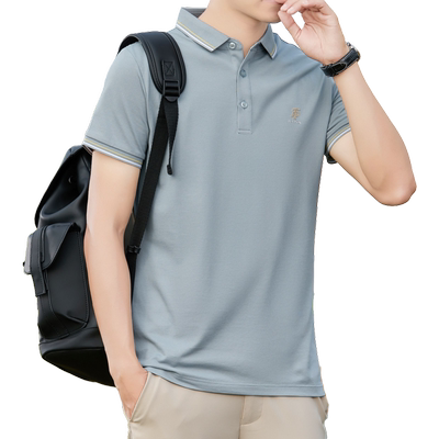 凉感透气男士夏季翻领短袖POLO衫