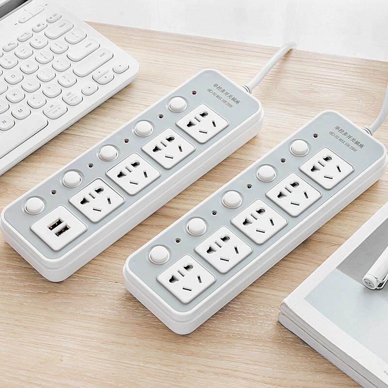 两孔插头两插拖板二孔电线带usb两脚插座2脚接线板两项插排插线板