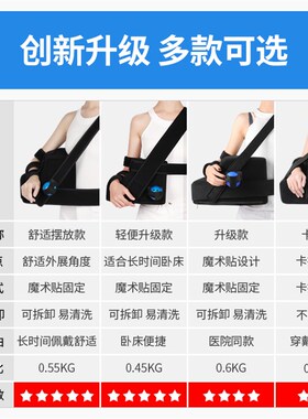肩关节脱臼固定支具 成人肱骨外展复健枕 肩袖损伤复健支具