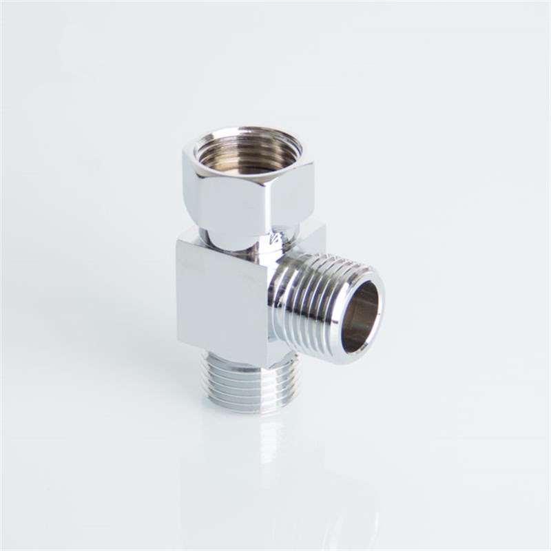 全铜带活接三通角阀四分内丝外丝G转接口一进二出分水器接头