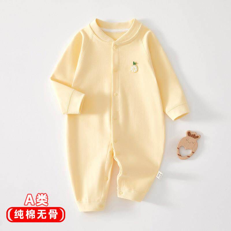 春秋婴儿衣服a类纯棉初生无骨宝宝哈衣新生连体衣爬爬服打底衣冬