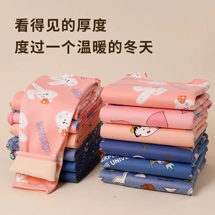 保暖中小打底内穿睡衣 秋冬款 儿童加绒内衣套装 女童男大童秋衣秋裤