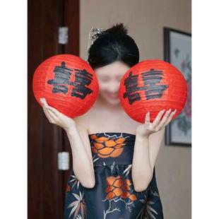 饰阳台大门家用灯笼 结婚喜字灯笼拍照道具出片神器挂饰喜庆婚房装