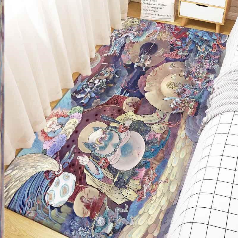 速发黑神话章节壁画地毯地垫古风宿舍卧室床边毯台飘窗垫子