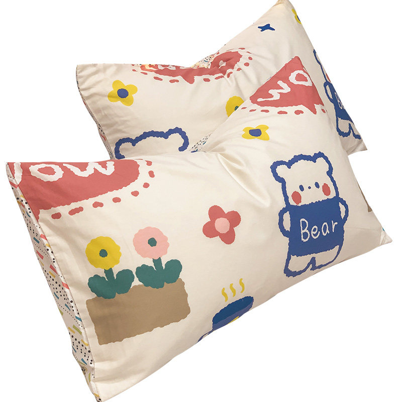 速发纯棉枕头套装全棉枕芯带枕套单个装男护宿低学生儿童舍枕