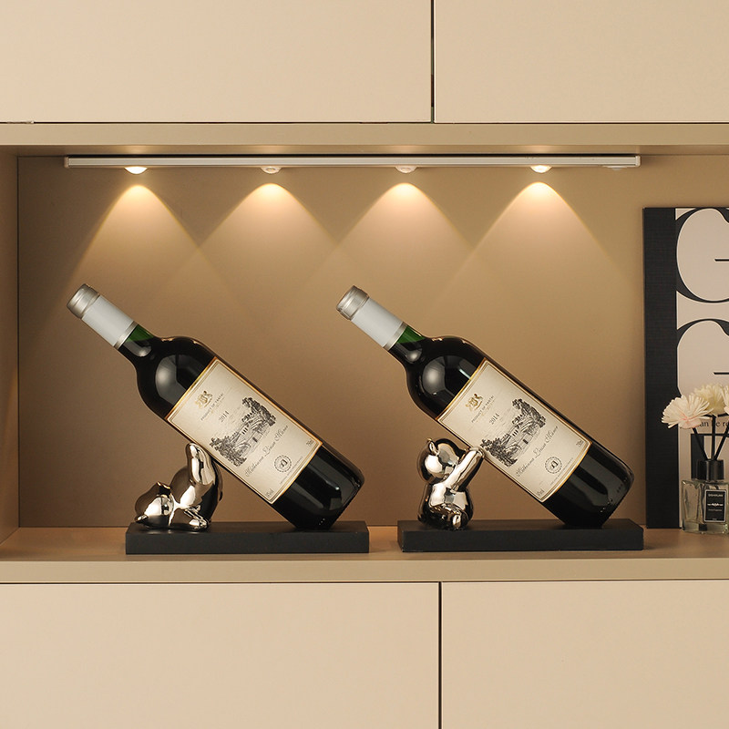 速发电镀洋酒迁托架酒酒客厅餐边柜酒柜玄关柜装饰摆件乔红礼物