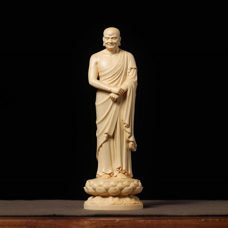 速发桧木精雕释迦牟尼佛阿难迦叶尊者佛龛供奉神像摆件装饰品工艺