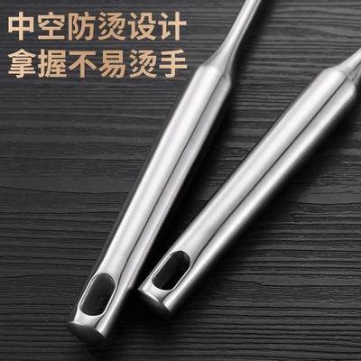 现货速发不锈钢锅铲漏勺厨房家用加厚圆管隔热炒菜锅铲Y厨具六件