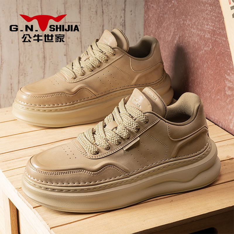 公牛世家男鞋2025新款秋季复古