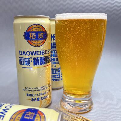 稻威精酿黄啤12度330ml罐装
