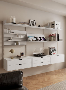 TOYA客厅墙上模型置物架多层储物收纳架开放式书架组合壁挂系统