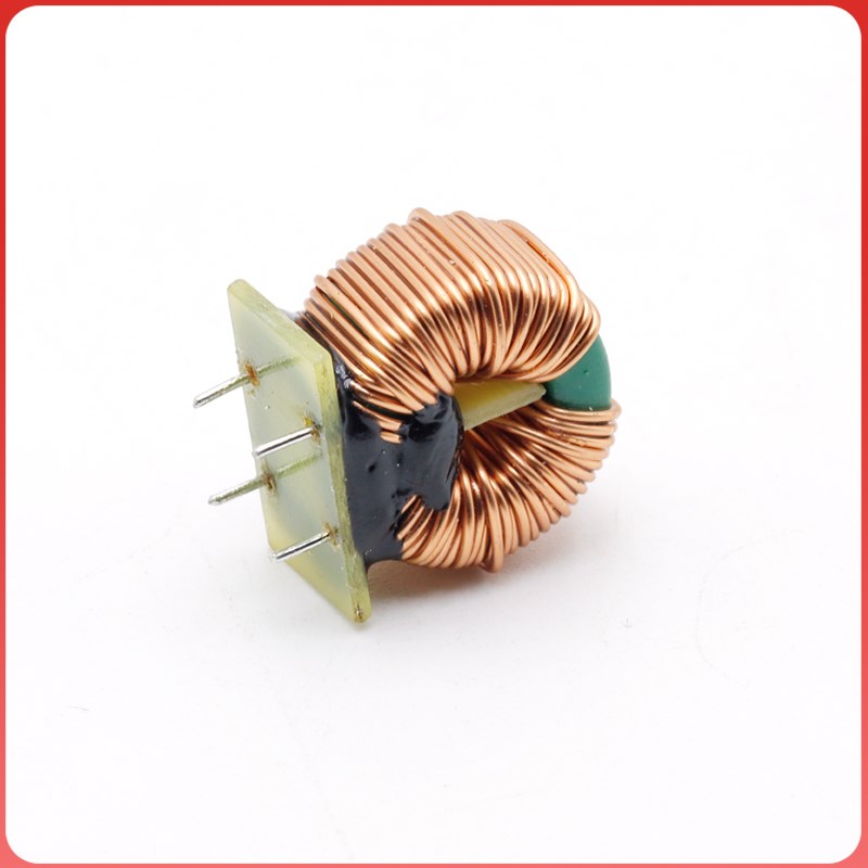 磁环共模电感T14*8*7-10mH5A电流带底板骨架环形绕线滤波电感线圈
