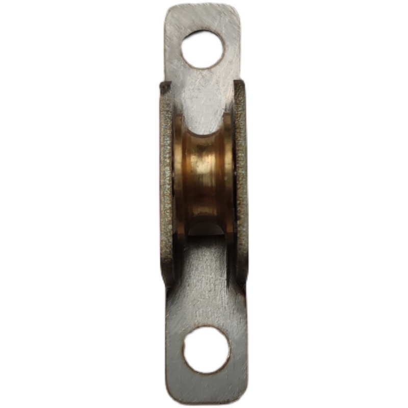 4个装8mm宽不锈钢支架真铜凹槽轮铝合金推拉纱窗沙门滑轮13高