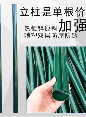 荷兰网立柱柱子铁丝网围栏护栏网防护网养鸡钢丝网养殖网栏杆包邮