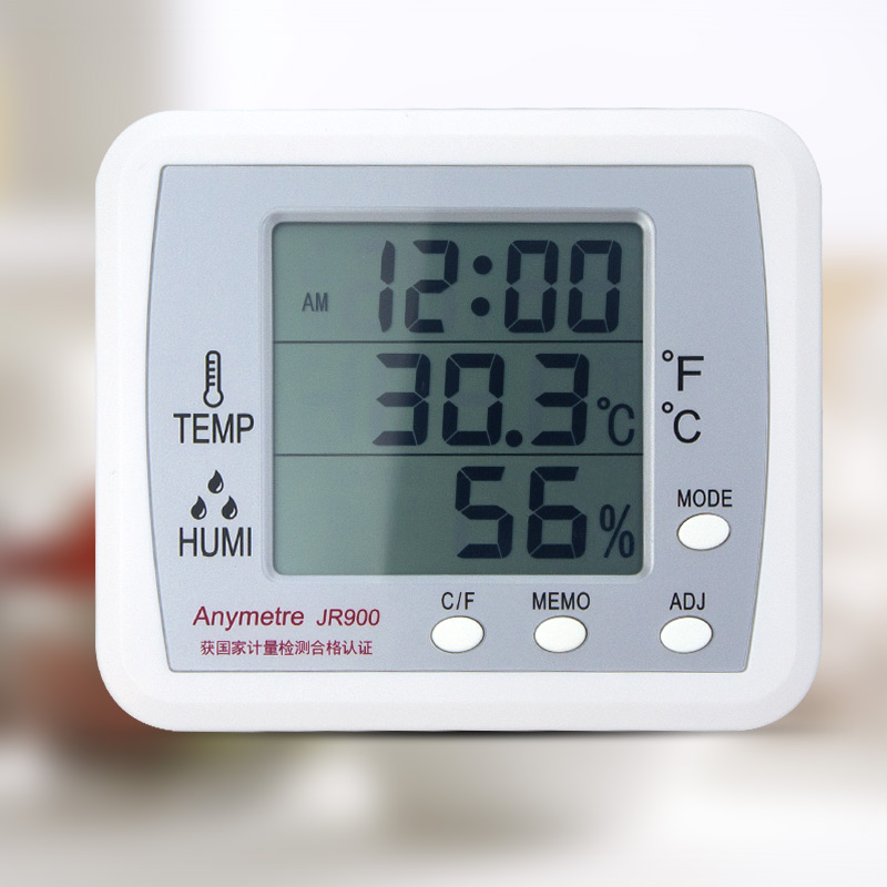 美德时JR900A室内外电子温湿度计记忆水族鱼缸家用高精准度带探头
