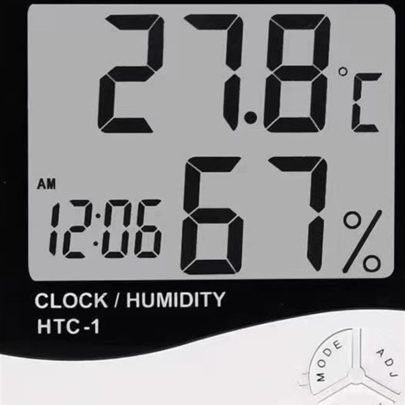 HTC-1电子数显高精度大屏幕室内温湿度计家用婴儿房温湿度有闹钟